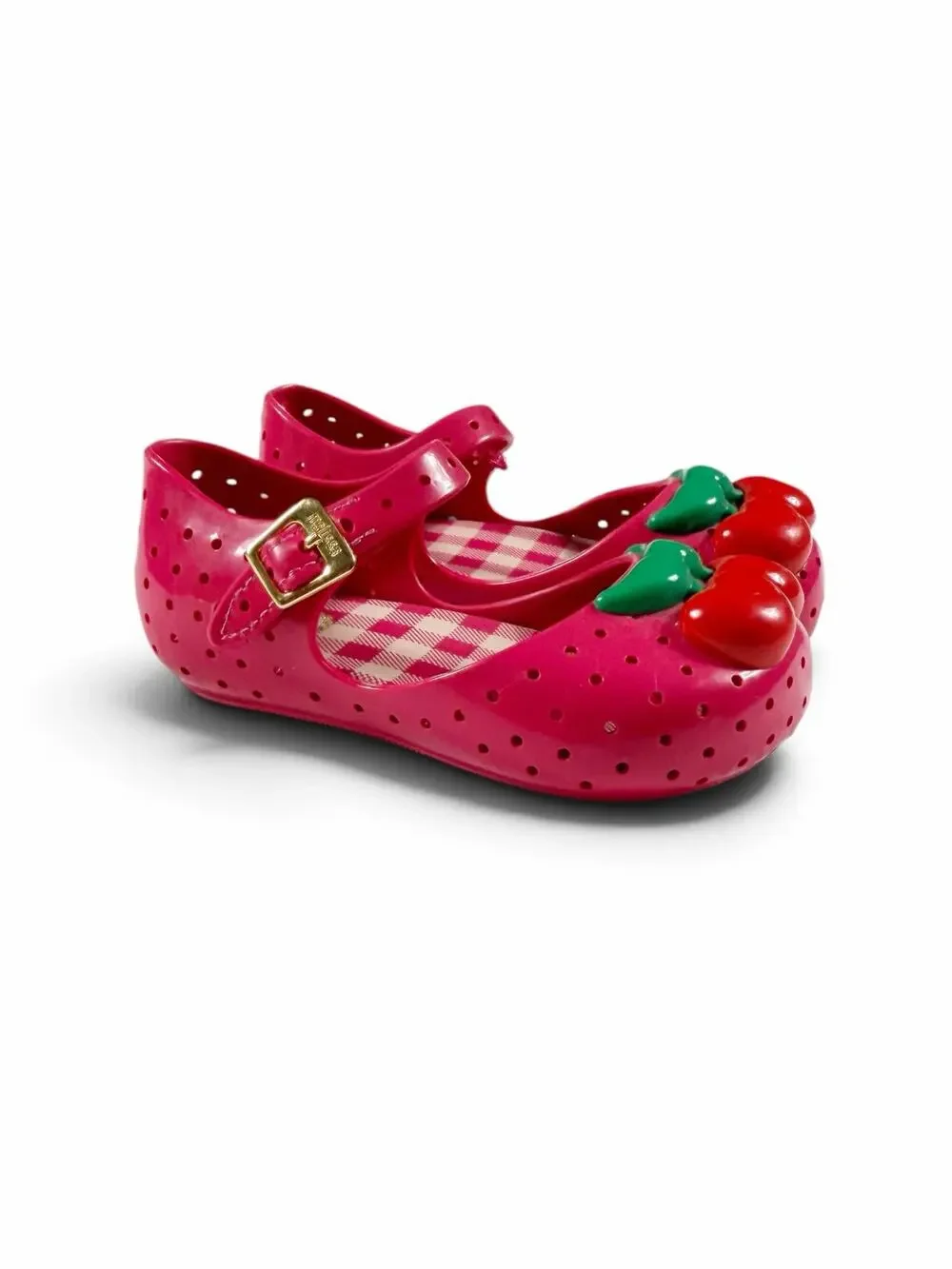 Mini Melissa Cherry Mary Jane Jelly Flats Pink Size 7 toddler girls